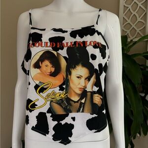 Selena Graphic Cow Print Women's Top